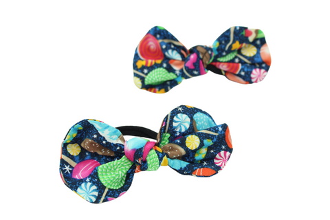 Candy Galaxy Top Knot Ponytail Hair Bows I The Enchanted Magnolia