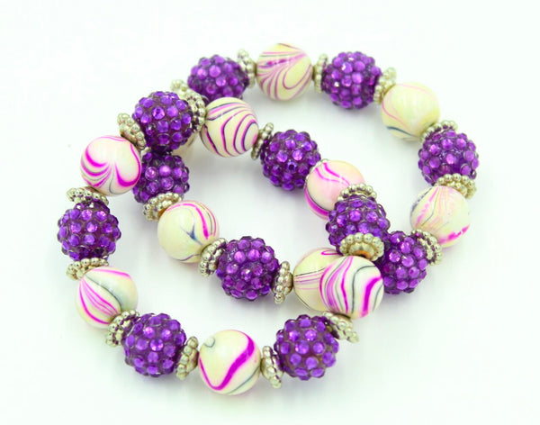 Women's Purple Stretch Bracelet I The Enchanted Magnolia