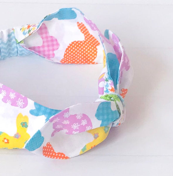 Easter Bunny Top Knot Headband Set I The Enchanted Magnolia