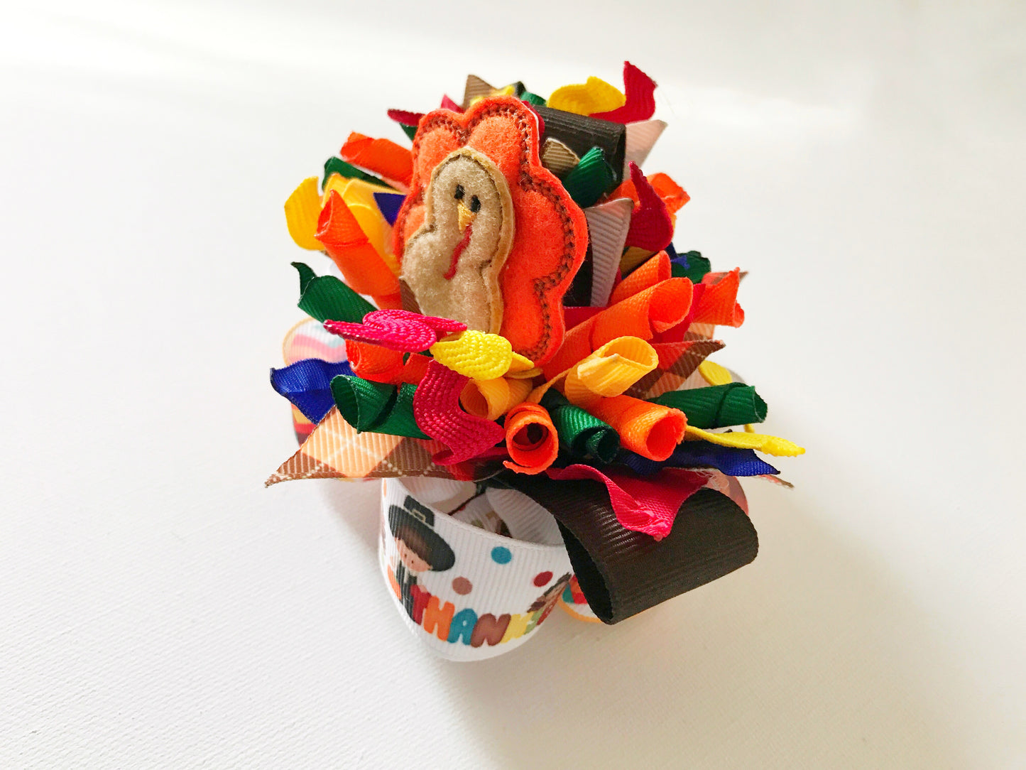 Thanksgiving Turkey Funky Loop Bow