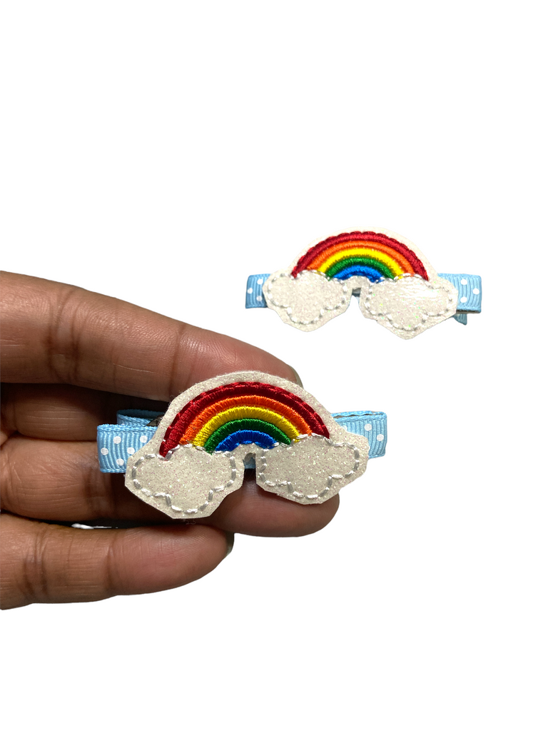 Rainbow Barrette Clips Vinyl I The Enchanted Magnolia