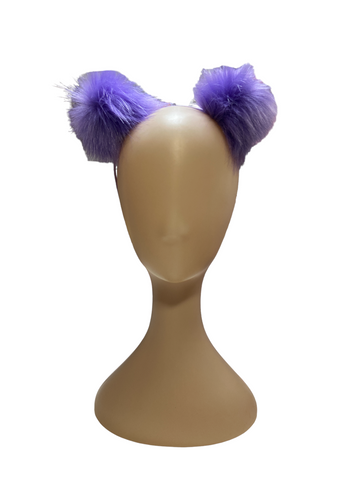 Large Pom Pom Headband - Lavender - The Enchanted Magnolia