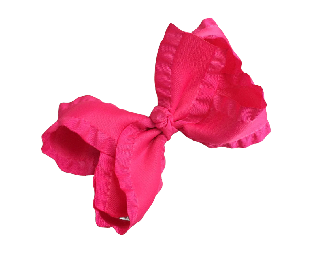 Double Ruffle Boutique Hair Bow I The Enchanted Magnolia
