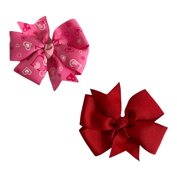 Valentine Pinwheel Hair Bow Bundle I The Enchanted Magnolia