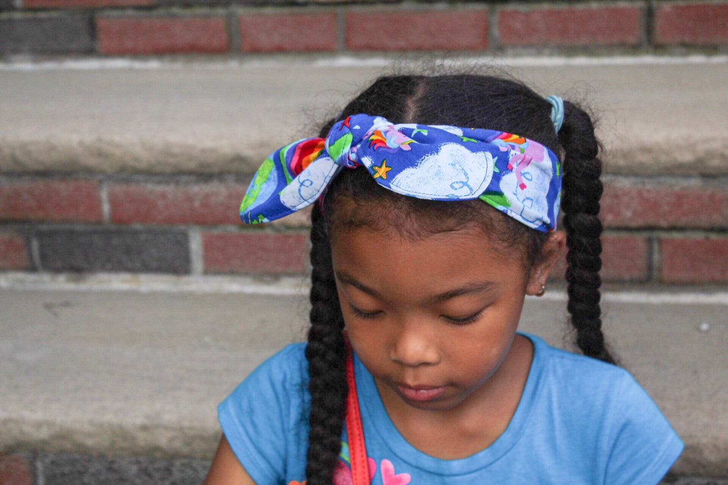 Colorful Unicorn and Rainbow Top Knot Headband I The Enchanted Magnolia