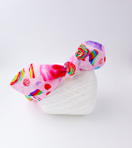 Rainbow Candy Top Knot Headband