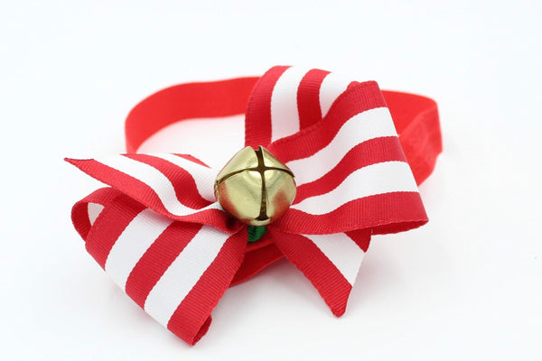 Jingle Bell Hair Bows French Barrettes I The Enchanted Magnolia