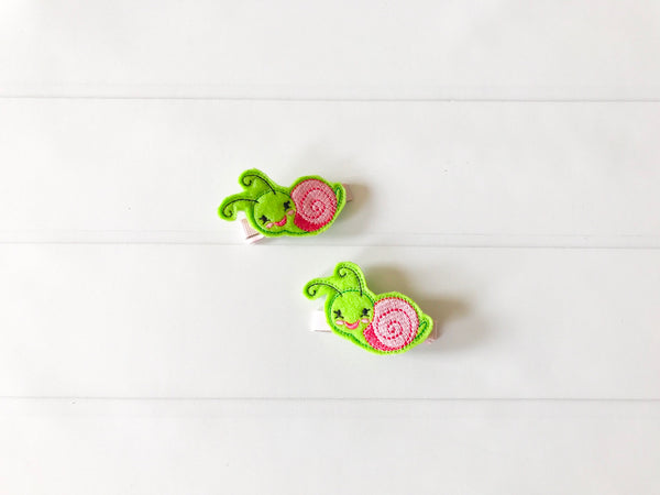Snail Hair Barrette Set I The Enchanted Magnolia