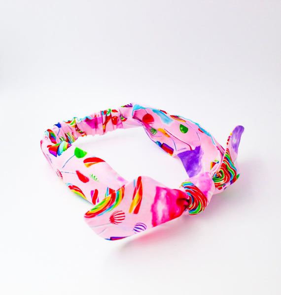 Rainbow Candy Top Knot Headband