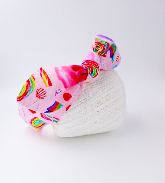 Rainbow Candy Top Knot Headband