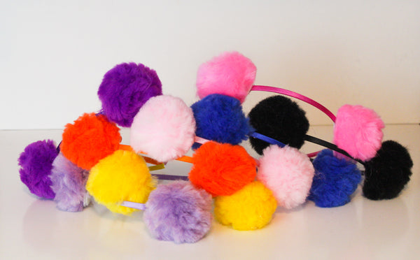 Girls Pom Pom Headbands I The Enchanted Magnolia