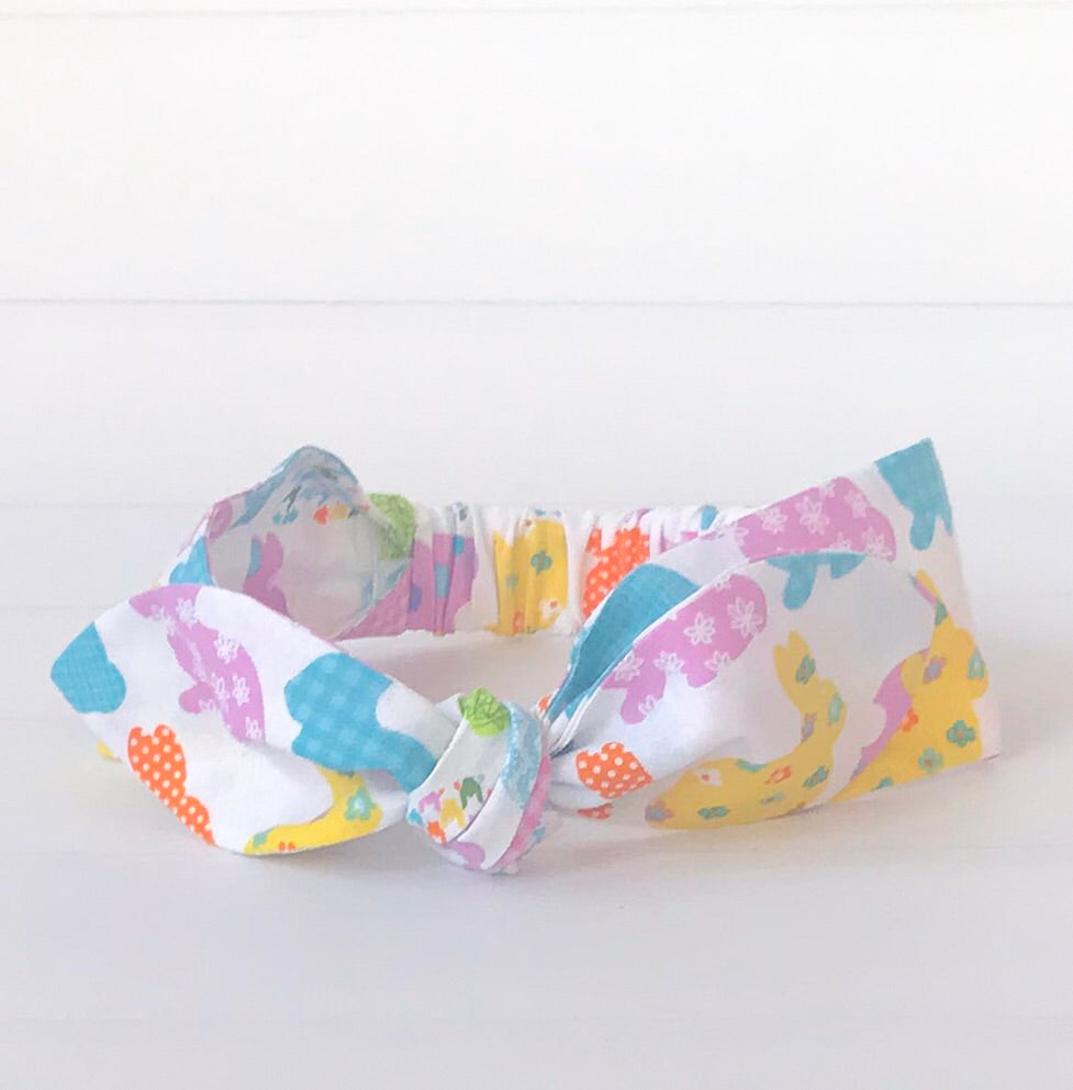 Easter Bunny Top Knot Headband Set I The Enchanted Magnolia