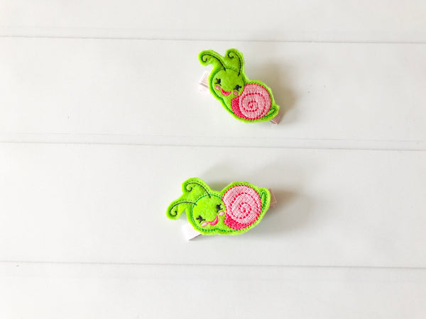 Snail Hair Barrette Set I The Enchanted Magnolia