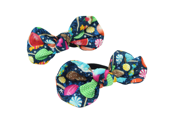 Candy Galaxy Top Knot Fabric Hair Bows I The Enchanted Magnolia