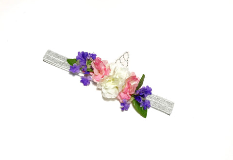 Baby Girls Unicorn Headband Silver / Pink / Purple I The Enchanted Magnolia