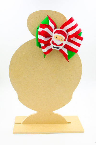 Santa Christmas Hair Bow I The Enchanted Magnolia
