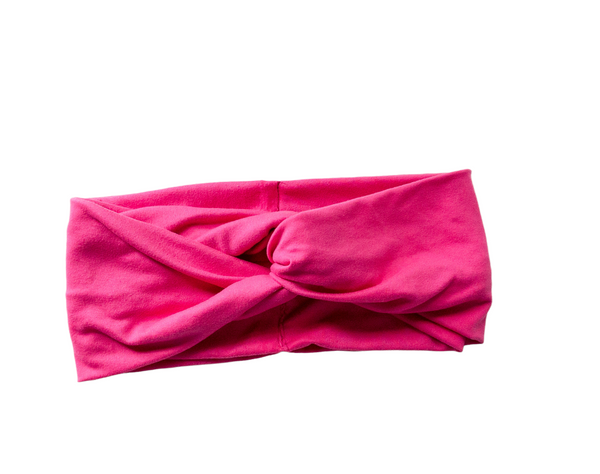 Kids Magenta Twisted Turban Headband