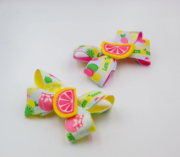 Lemonade Hair Bow I The Enchanted Magnolia