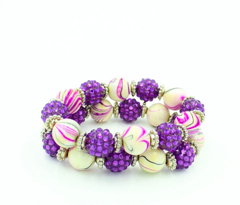Women's Purple Stretch Bracelet I The Enchanted Magnolia