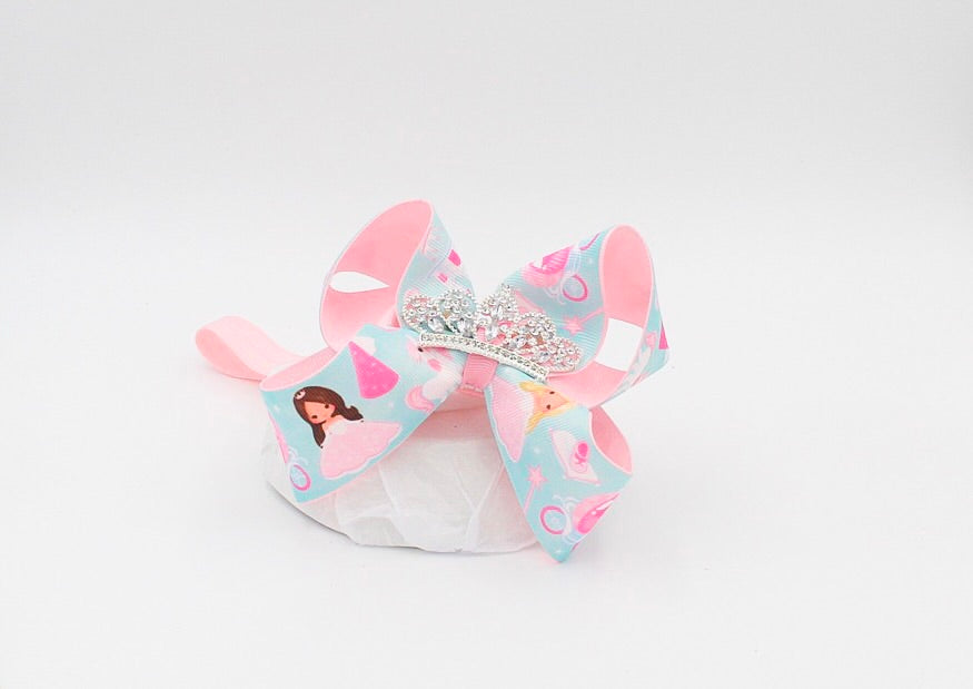 Princess Crown Hair Bow for Girls