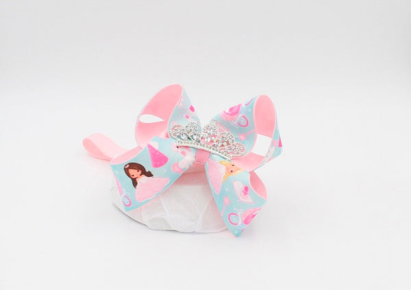 Princess Crown Hair Bow for Girls