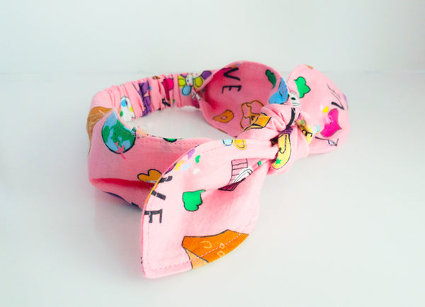Girl Scouts Activity Print Top Knot Headband I The Enchanted Magnolia