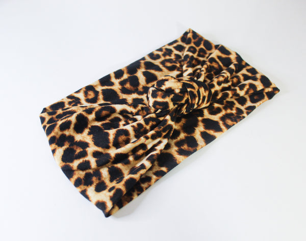Girls Cheetah Animal Print Knotted Headband I The Enchanted Magnolia