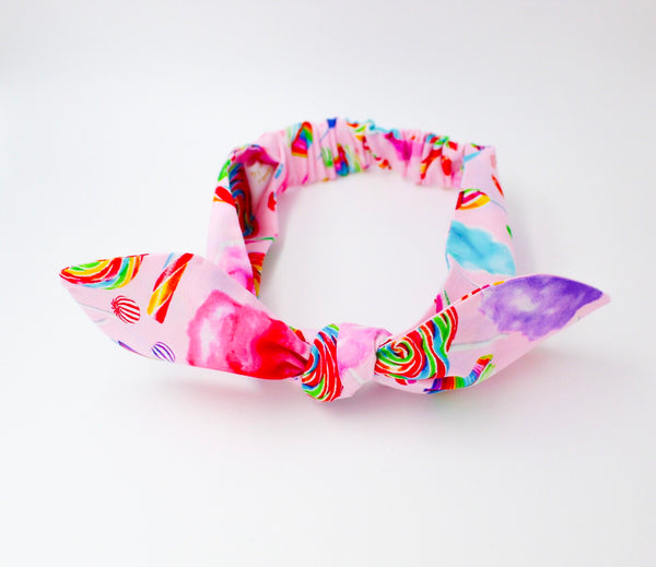 Rainbow Candy Top Knot Headband