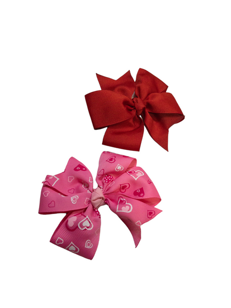 Valentine Pinwheel Hair Bow Bundle I The Enchanted Magnolia