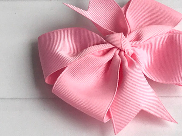 Pink Pinwheel Hair Bow