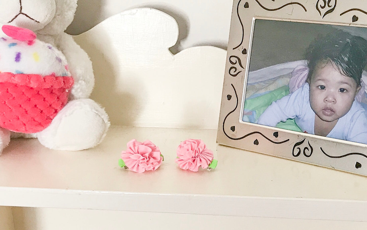 Baby Girl Ribbon Flower Hair Clips I The Enchanted Magnolia