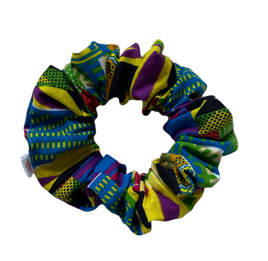 Green Kente Scrunchie I The Enchanted Magnolia
