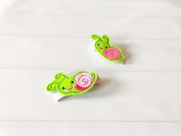 Snail Hair Barrette Set I The Enchanted Magnolia