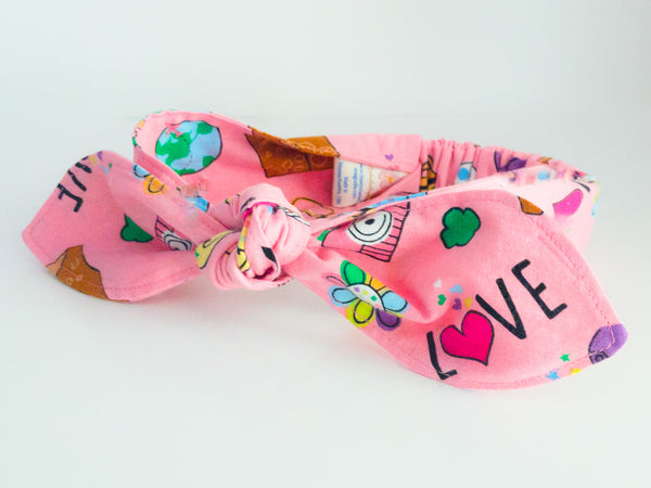 Girl Scouts Activity Print Top Knot Headband I The Enchanted Magnolia