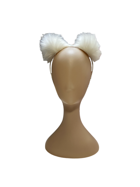 Large Pom Pom Headband - Snow White - The Enchanted Magnolia