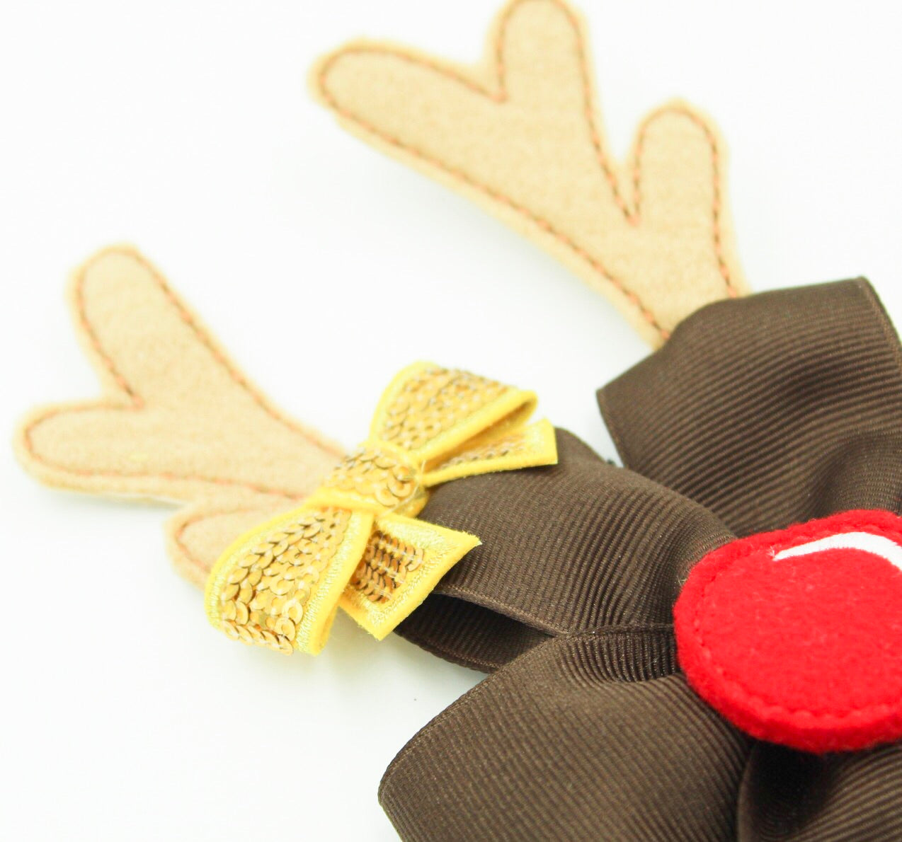 Baby Reindeer Pinwheel Headband I The Enchanted Magnolia