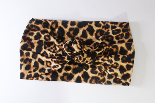 Girls Cheetah Animal Print Knotted Headband I The Enchanted Magnolia