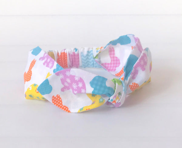 Easter Bunny Top Knot Headband Set I The Enchanted Magnolia