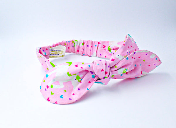 Unicorn and Hearts Top Knot Headband-7