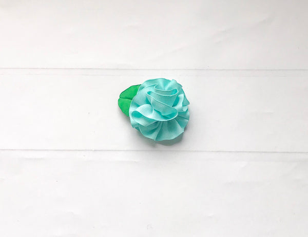 Girls Ribbon Flower Hair Clip Set