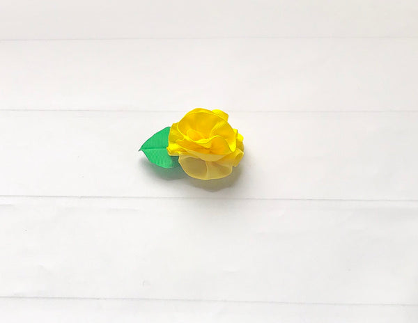 Girls Ribbon Flower Hair Clip Set